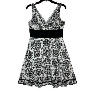 Speechless Mini Dress Womens Size 5 Floral Black White